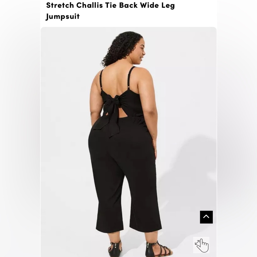Torrid Stretch Challis Tie Back Jumpsuit Size 3